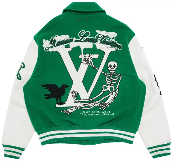 Chaqueta universitaria Louis Vuitton en verde