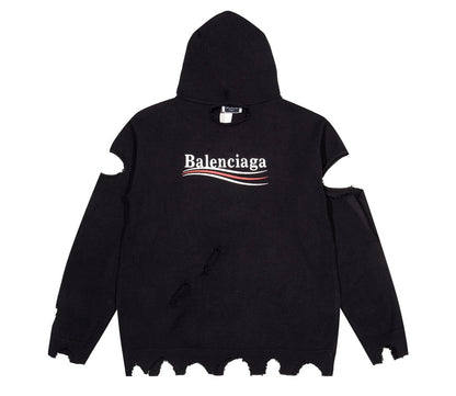 Sudadera Balenciaga Distressed en Negro