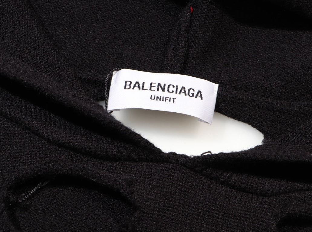 Sudadera Balenciaga Distressed en Negro