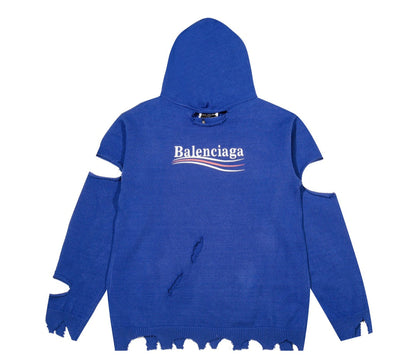 Sudadera Balenciaga Distressed en Azul