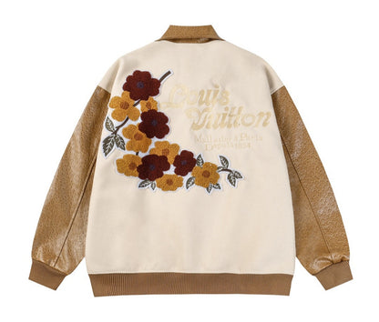 Chaqueta universitaria Louis Vuitton con flores