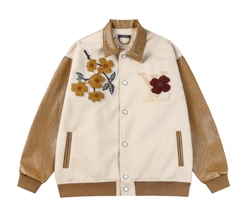 Chaqueta universitaria Louis Vuitton con flores