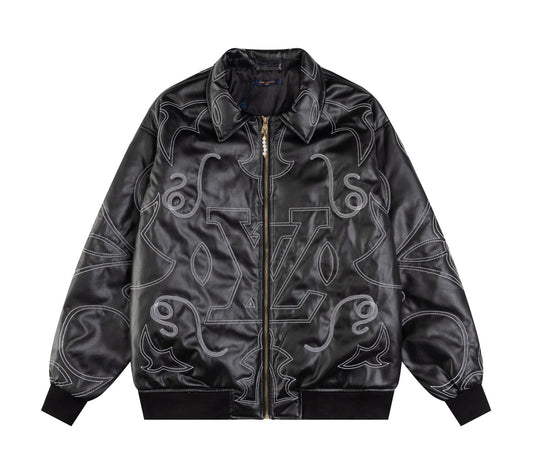 Cazadora bomber Louis Vuitton de piel bordada